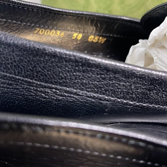 Pre Loved Gucci Betis Glamour Nero 700036 Loafer Black Mismatch size R39 & L38 - Picture 6 of 15